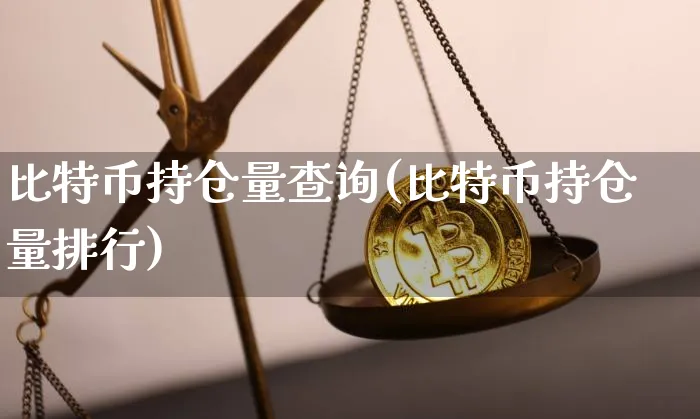 比特币持仓量怎么看